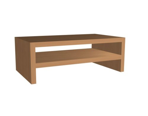 Monitorállvány polccal 42x13x24cm - Bavaria Bükk