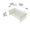 Monitorállvány polccal 42x13x24cm - Bavaria Bükk