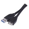 Adat- és töltő csatlakozó kábel USB-A 3.0 / micro USB-B 3.0, 1 m, fekete