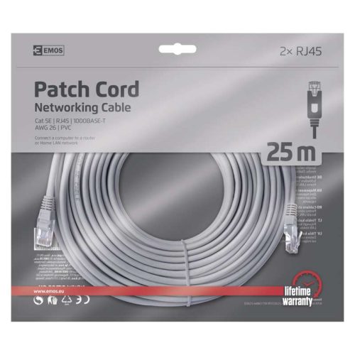 EMOS UTP Patch kábel CAT5E PVC 25m