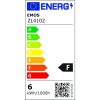 EMOS LED izzó gyertya E14 6W 510lm meleg fehér