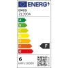 EMOS LED izzó kisgömb E14 6W 510lm meleg fehér