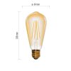 EMOS Vintage LED filament ST64 E27 4W 470lm meleg fehér+