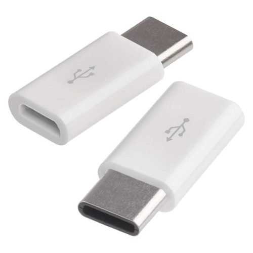 Emos micro USB /Type-C átalakító adapter, fehér, 2db