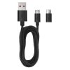 EMOS autós USB TÖLTŐ 2.1A +micro-USB-kábel + USB-C adapter.