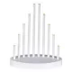 LED gyertyatartó, fehér, 24,5 cm, 3x AA, beltéri, meleg fehér, időzítő