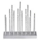 LED gyertyatartó, ezüst, 28,5 cm, 3x AA, beltéri, meleg fehér, időzítő