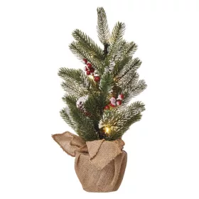   LED karácsonyfa, havas, 52 cm, 3x AA, beltéri, meleg fehér, időzítő
