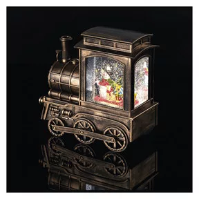 LED karácsonyi mozdony 17x16 cm, 3x AA, beltéri, meleg fehér, időzítő