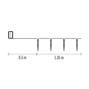 LED karácsonyi fényfüzér – 10x jégcsap, 1,35 m, 2x AA, beltéri, hideg fehér, időzítő