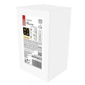 LED dekoráció projektor – csillagok, 3x AAA beltéri, meleg fehér