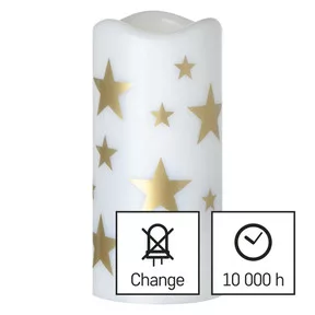 LED dekoráció projektor – csillagok, 3x AAA beltéri, meleg fehér