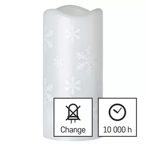 LED dekoráció projektor – hópelyhek, 3x AAA beltéri, hideg fehér