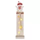 LED dekoráció, fa – hóember, 46 cm, 2x AA, beltéri, meleg fehér, időzítő