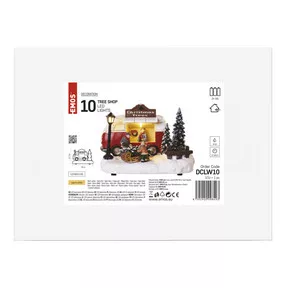 LED karácsonyi autó, 13,7 cm, 3x AA, beltérre, meleg fehér