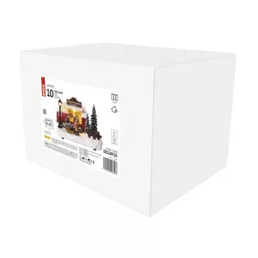 LED karácsonyi autó, 13,7 cm, 3x AA, beltérre, meleg fehér