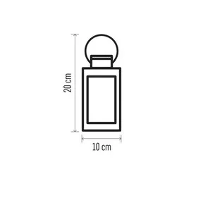 LED dekoráció – karácsonyi lámpa gyertyával, fekete, 20 cm, 3x AAA, beltéri, vintage