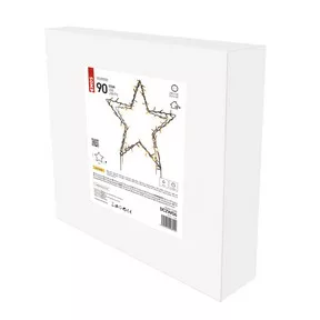 LED karácsonyi csillag, fém, 56 cm, kültéri és beltéri, meleg fehér