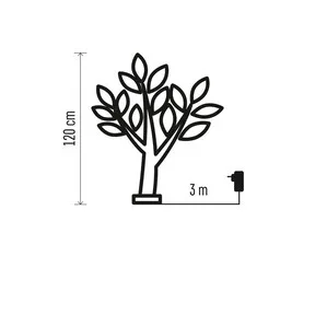 LED karácsonyfa, 120 cm, kültérre és beltérre, hideg fehér