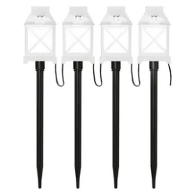   LED dekoráció – leszúrható lámpák fehér, kültéri és beltéri, hideg fehér
