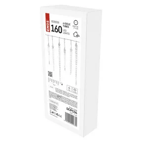 LED karácsonyi girland – jégcsapok, 6 db, 2 m, kültérre és beltérre, hideg fehér