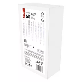 LED karácsonyi girland – jégcsapok, 12 db, 3,6 m, kültérre és beltérre, hideg fehér