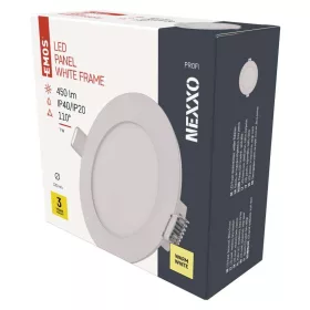   LED süllyesztett lámpatest NEXXO, kerek, fehér, 7W, meleg fehér