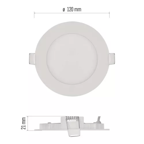 LED süllyesztett lámpatest NEXXO, kerek, fehér, 7W, meleg fehér