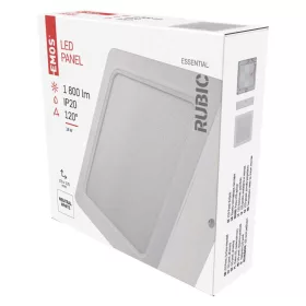   LED süllyesztett lámpatest RUBIC, négyzet, fehér, 24W, természetes fehér