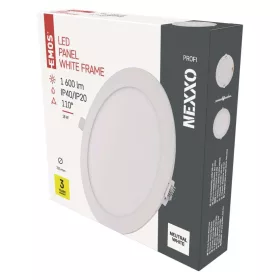   LED süllyesztett lámpatest NEXXO, kerek, fehér, 18W, természetes fehér