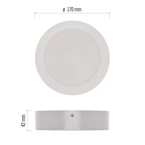 LED felületi lámpatest RUBIC, négyzet, fehér, 18W, természetes fehér