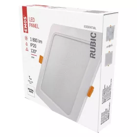  LED felületi lámpatest RUBIC, kerek, fehér, 18W, természetes fehér