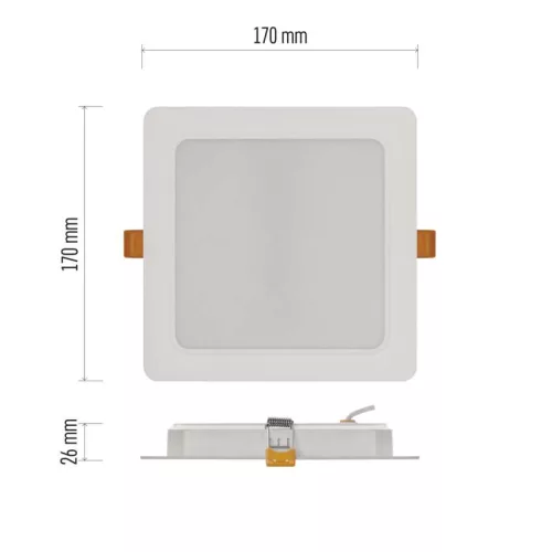 LED felületi lámpatest RUBIC, kerek, fehér, 18W, természetes fehér