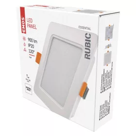   LED süllyesztett lámpatest RUBIC, négyzet, fehér, 9W, természetes fehér