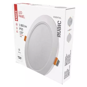   LED süllyesztett lámpatest RUBIC, négyzet, fehér, 18W, természetes fehér