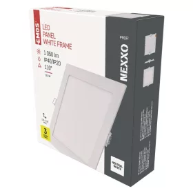   LED süllyesztett lámpatest NEXXO, négyzet, fehér, 12W, természetes fehér