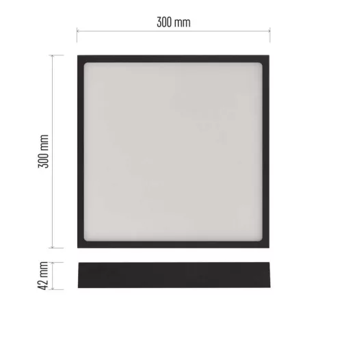 LED felületi lámpatest NEXXO, négyzet, fekete, 28,5W, CCT