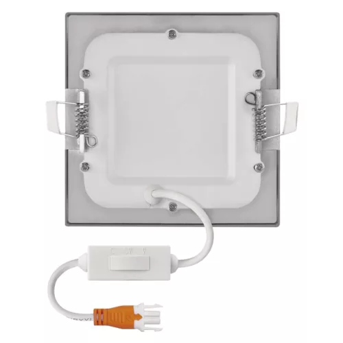 LED süllyesztett lámpatest NEXXO, négyzet, ezüst, 7W, CCT