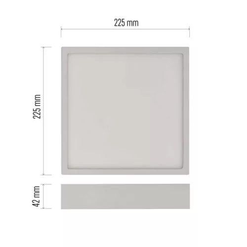 LED felületi lámpatest NEXXO, négyzet, fehér, 21W, CCT
