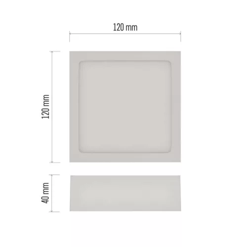 LED felületi lámpatest NEXXO, négyzet, fehér, 7,6W, CCT