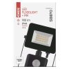 LED reflektor SIMPO PIR 10,5W, fekete, természetes fehér