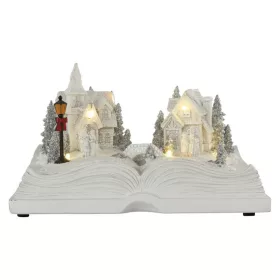   LED karácsonyi falu – könyv, 12,5 cm, 3× AA, beltérre, meleg fehér