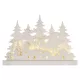 LED dekoráció, fa – karácsonyi falu, 31 cm, 2x AA, beltéri, meleg fehér, időzítő