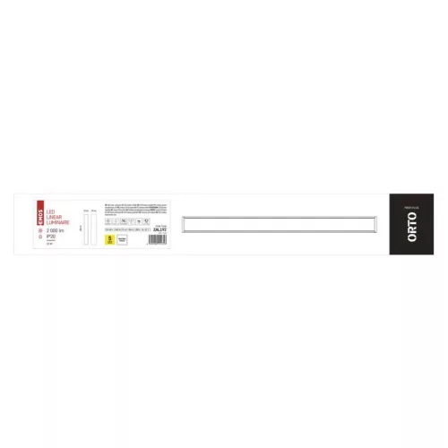 LED lineáris lámpatest ORTO 19W, semleges fehér