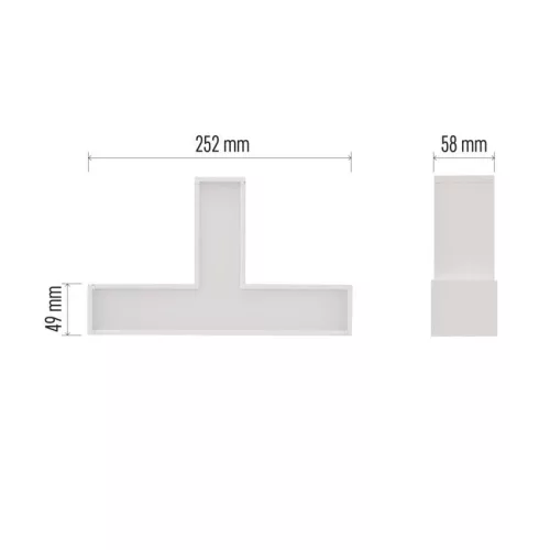 LED lineáris lámpatest ORTO TCON 12W, semleges fehér