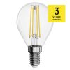 EMOS LED Filament Izzó Kisgömb 6W E14 810lm meleg fehér