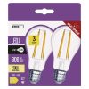 EMOS LED Filament izzó E27 5,9W 470lm meleg fehér 2db