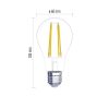 EMOS LED Filament izzó E27 5,9W 470lm meleg fehér 2db