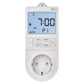   2 az 1-ben konnektoros, digitális termosztát időzítő funkcióval, schuko