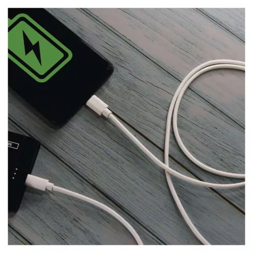 Töltő- és adatkábel USB-C 2.0 / USB-C 2.0, 1 m, fehér